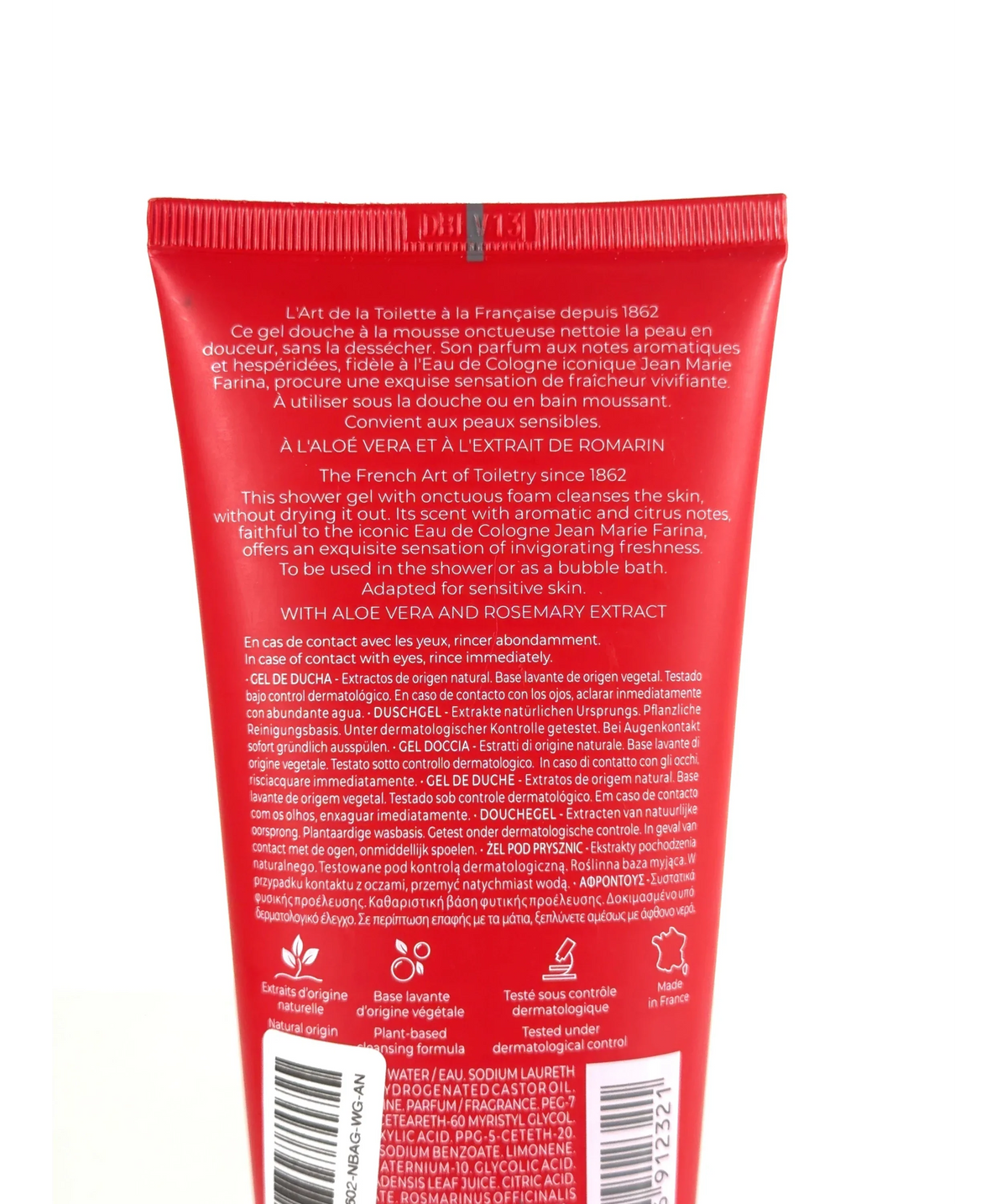 Roger & Gallet Jean Marie Farina Wellbeing Shower Gel 200ml — Ingredients