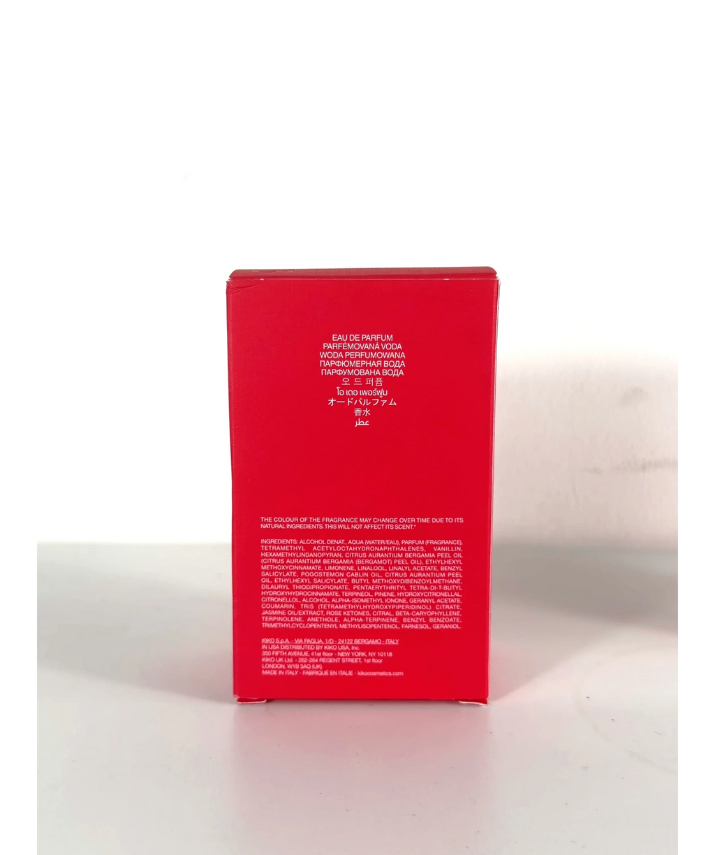 Kiko Scent Of Milan Eau De Parfum Montenapoleone District Red Cap 50ml — Ingredients