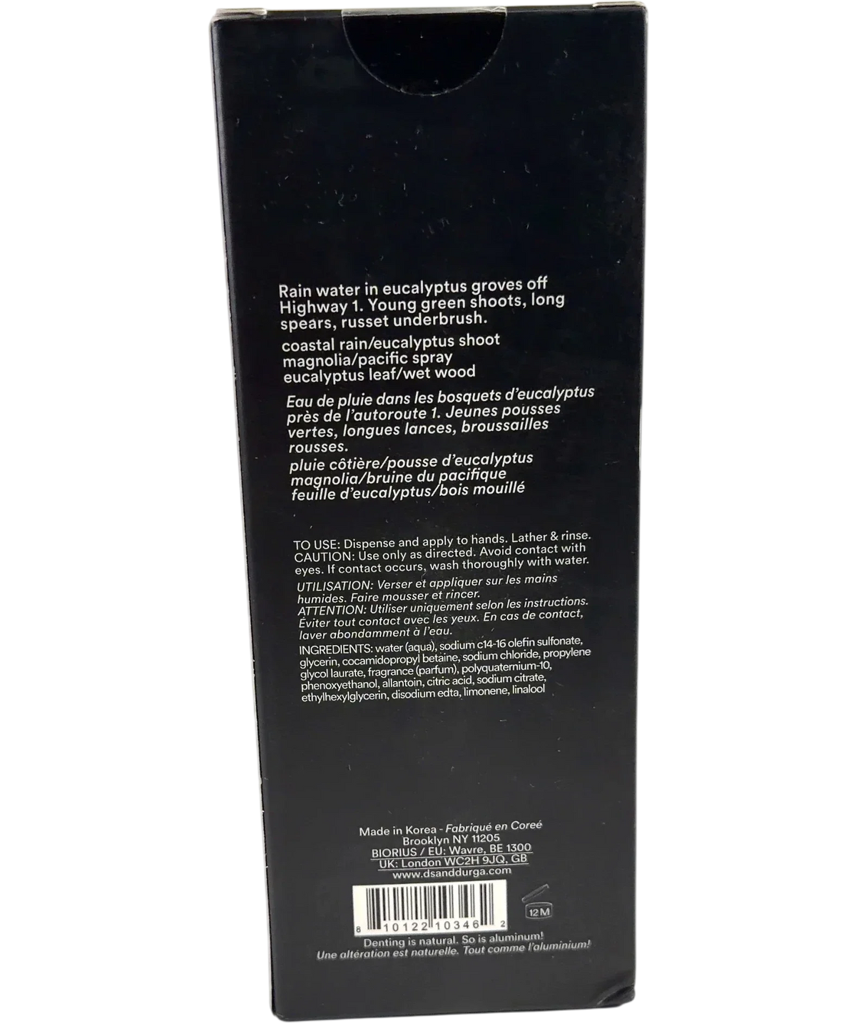 D.S. & Durga D.S. & Durga Big Sur After Rain Hand Soap 350ml, size 350ml — back