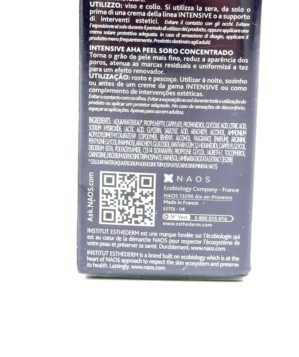 Institut Esthederm Intensive AHA Peel Concentrated Serum 30ml — Ingredients