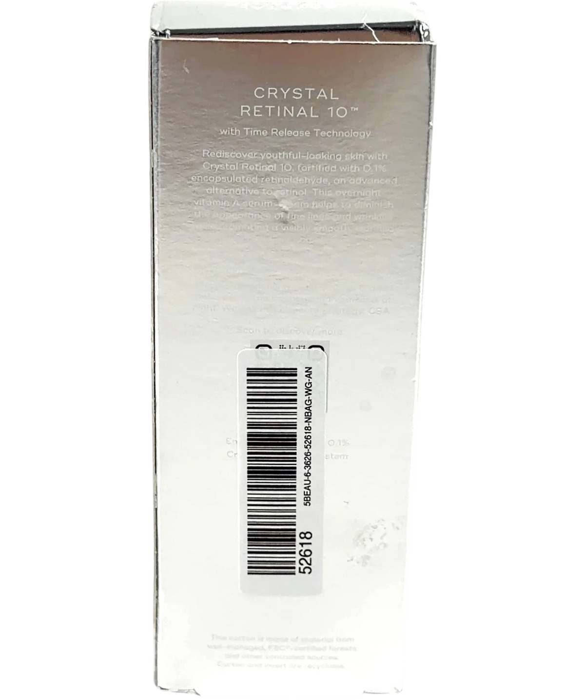medik8 Crystal Retinal 10, size 30ml — back