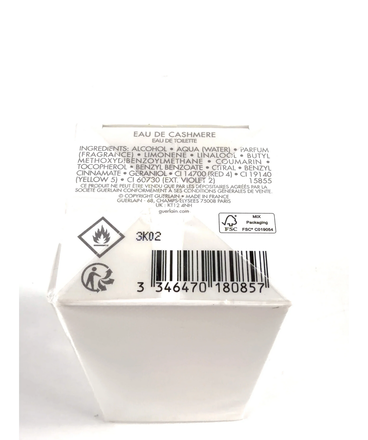 Guerlain Eau de Cashmere Eau de Toilette 100ml — Batch number or expiry date