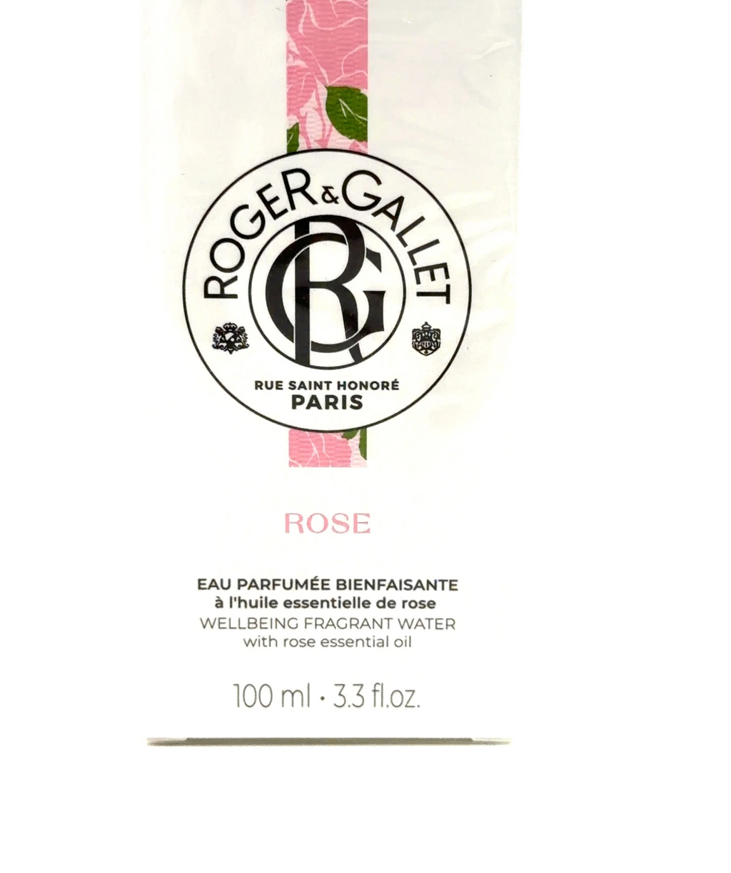 Roger & Gallet ROSE Rose Wellbeing Fragrant Water, size 100ml — label