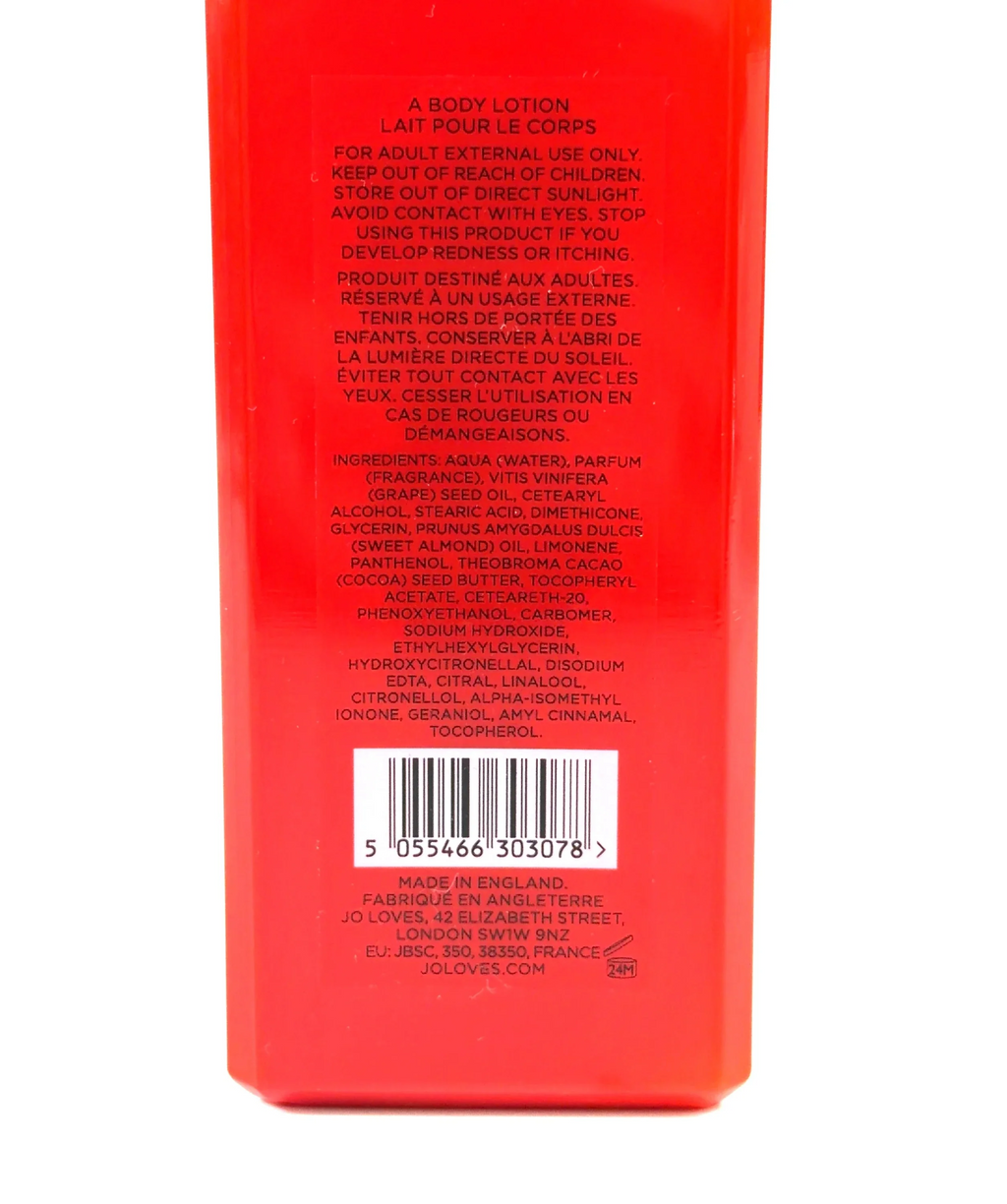 Jo Loves Jo by Jo Loves A Body Lotion 275ml — Ingredients