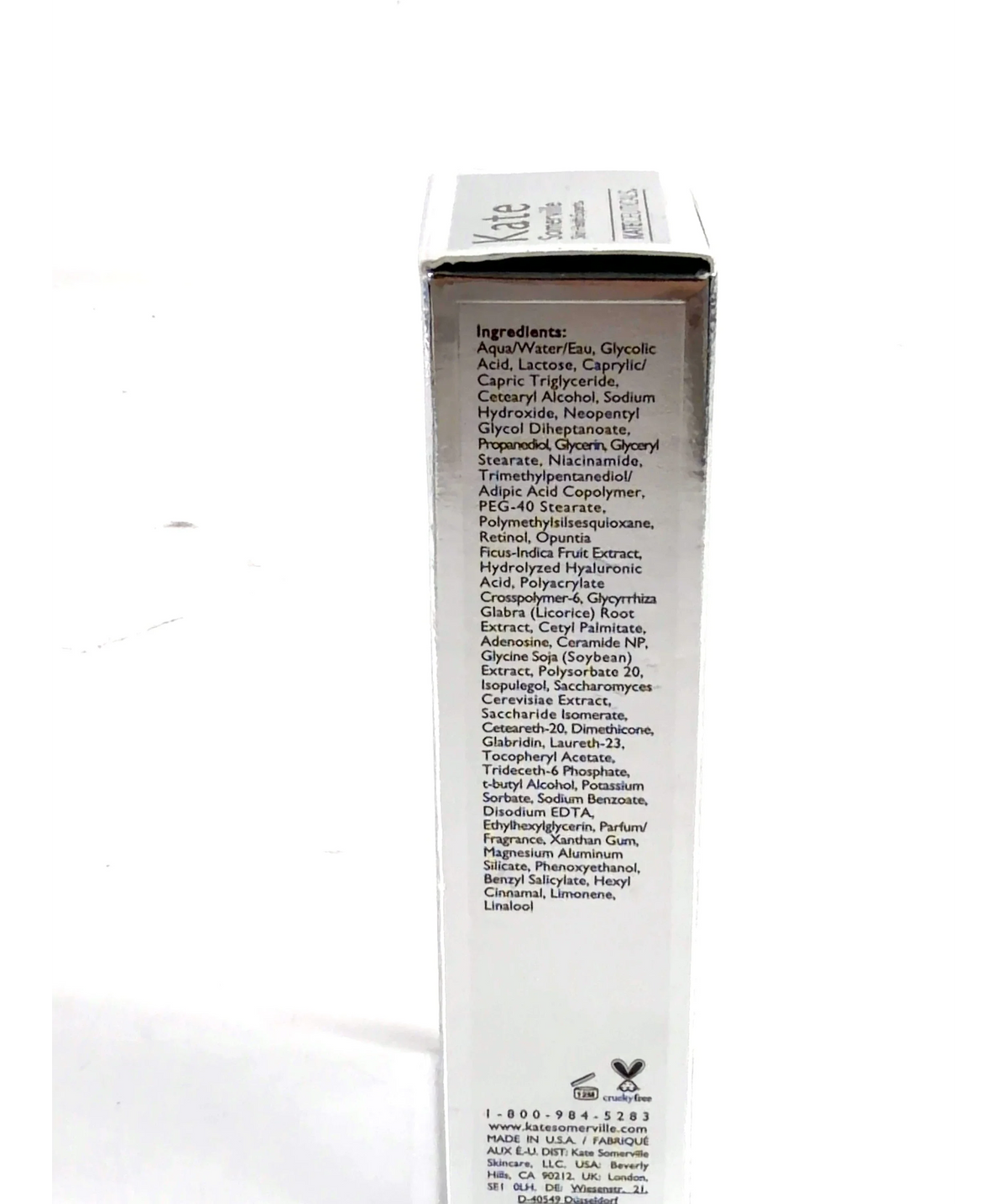 Kate Somerville KateCeuticals Resurfacing Overnight Peel 30ml — Ingredients