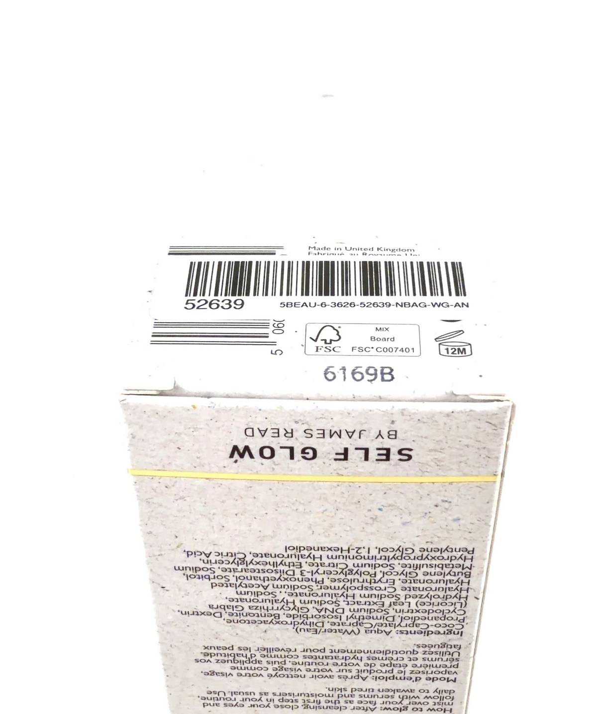 Self Glow by James Read Golden Days Milky Tan Toner 80ml — Batch number or expiry date