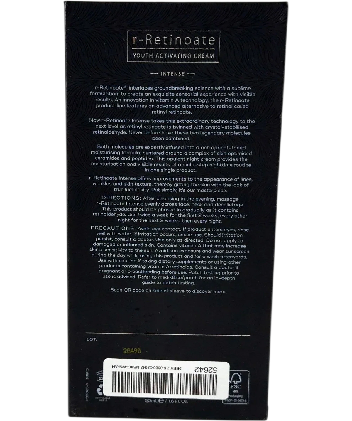 Medik8 r-Retinoate Intense Youth Activating Cream 50ml — Back
