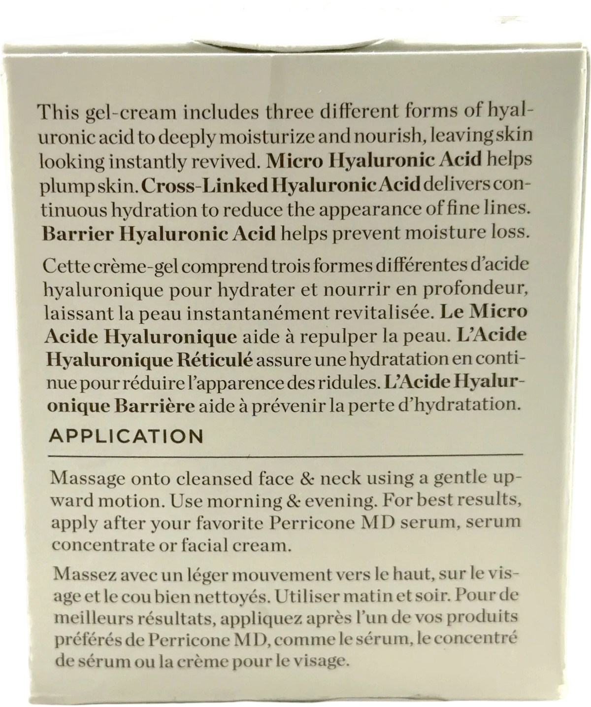 Perricone MD High Potency Classics Hyaluronic Intensive Moisturizer, size 30ml — back