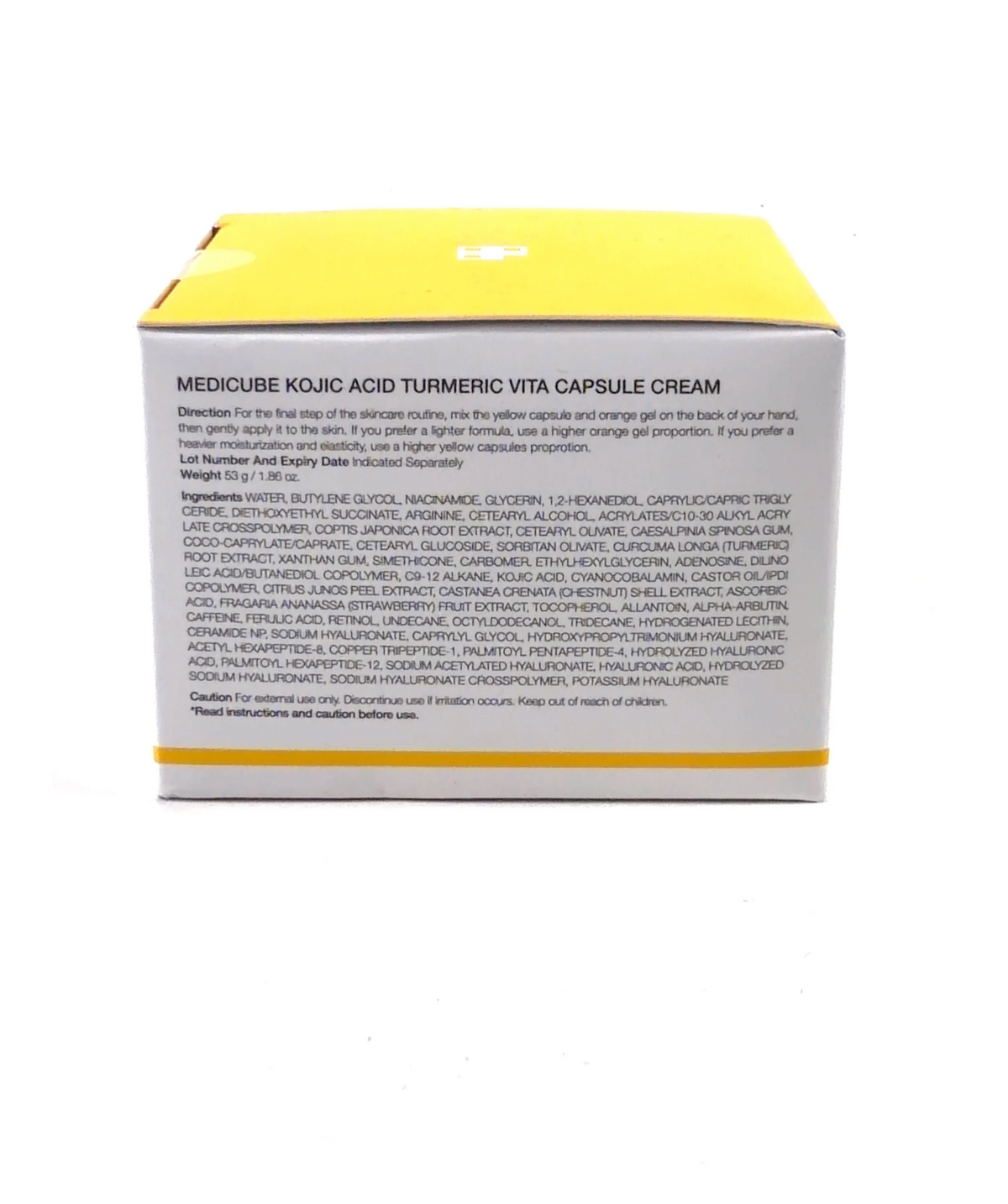 Medicube KOJIC ACID TURMERIC VITA CAPSULE CREAM, size 53g — fabric detail