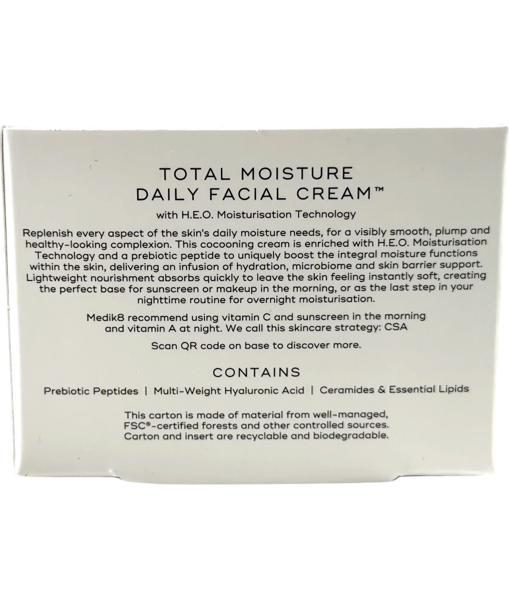 medik8 Total Moisture Daily Facial Cream, size 50ml — back
