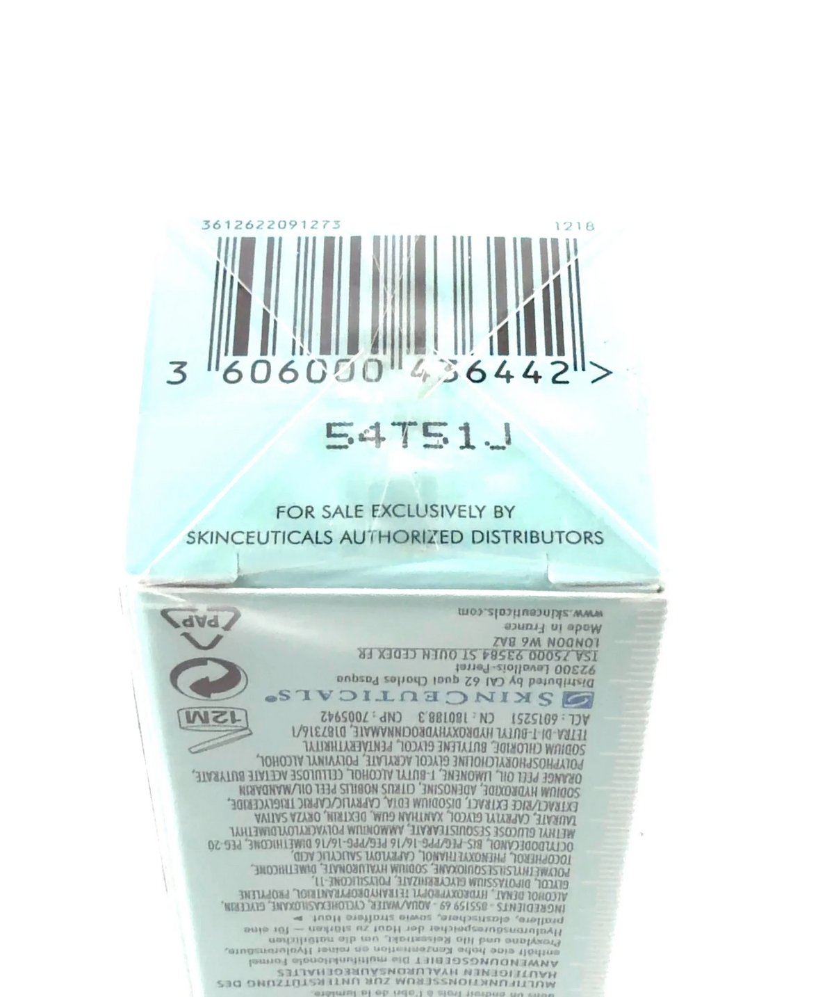SkinCeuticals H.A. Intensifier Multi-Functional Serum 30ml — Batch number or expiry date