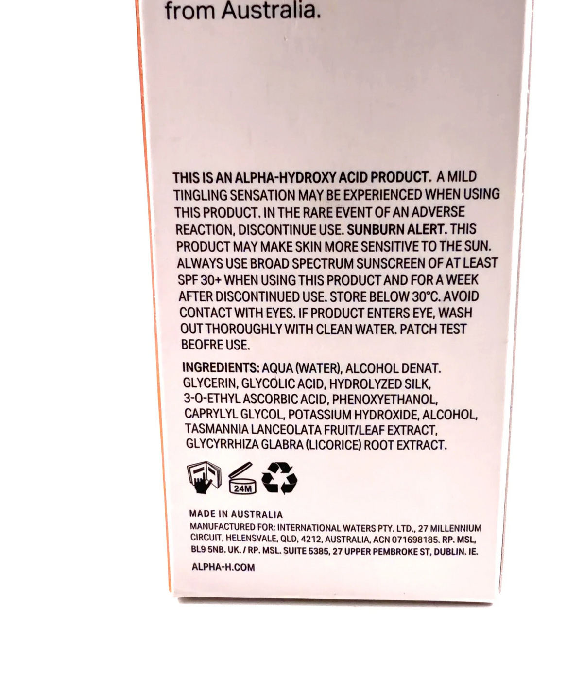 Alpha-h Alpha-H Liquid Gold + Vitamin C Exfoliating Treatment 100ml, size 100ml — fabric detail