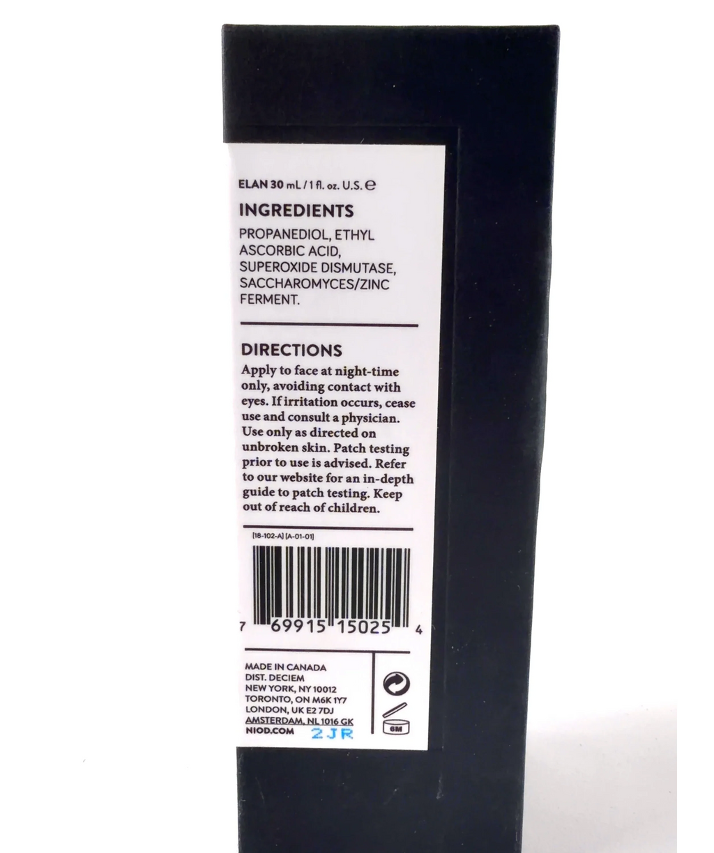 NIOD Ethylated L-Ascorbic Acid 30% Network ELAN 30ml — Ingredients