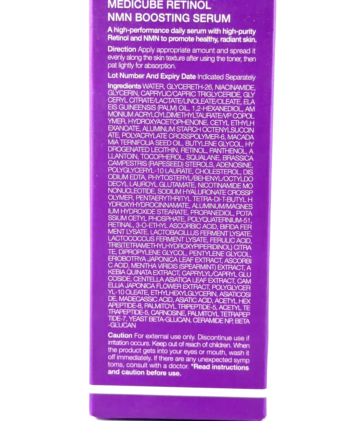 Medicube Retinol NMN Boosting Serum 1.9% 30ml — Ingredients