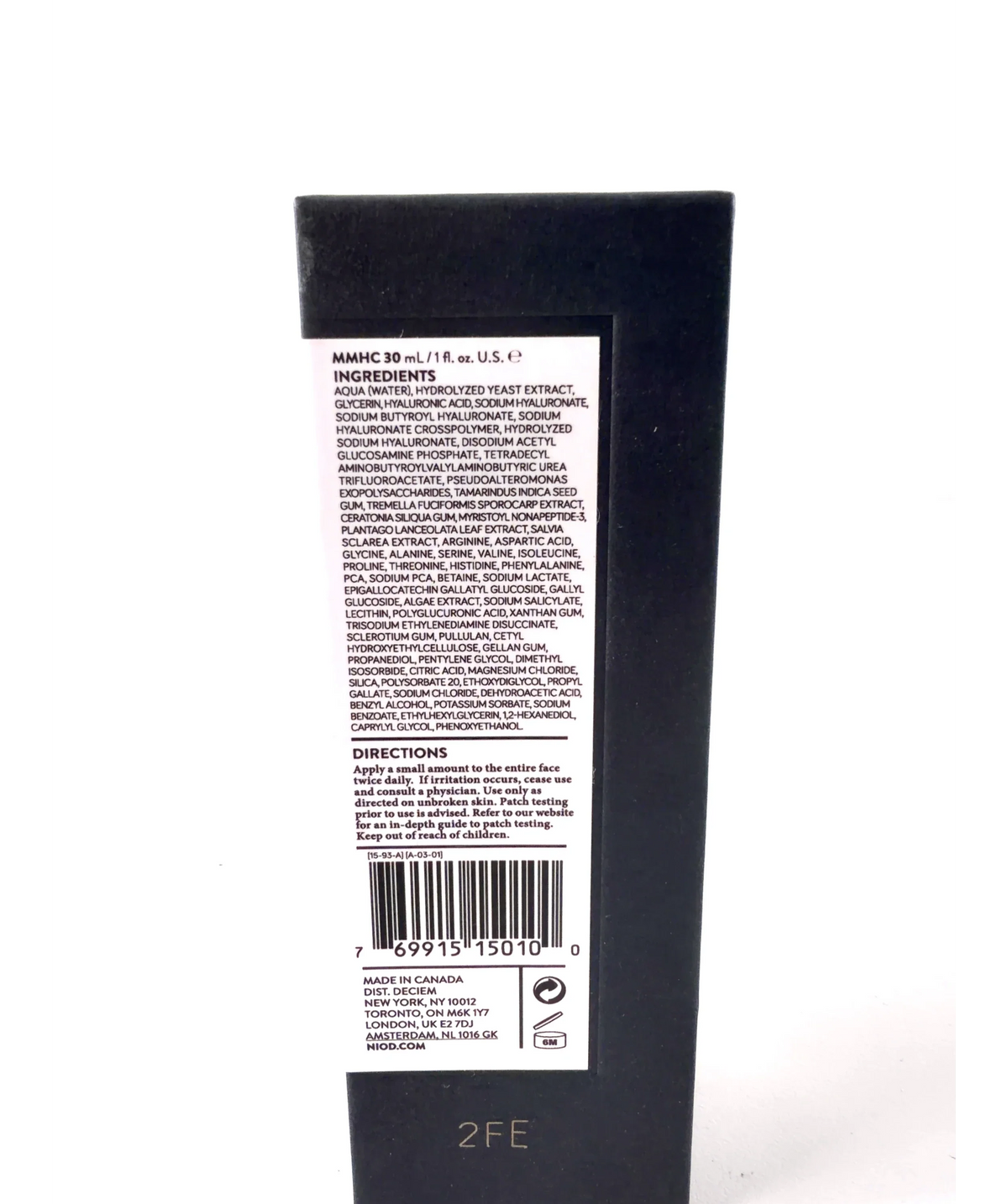 NIOD Multi-Molecular Hyaluronic Complex (MMHC2), size 30ml — fabric detail