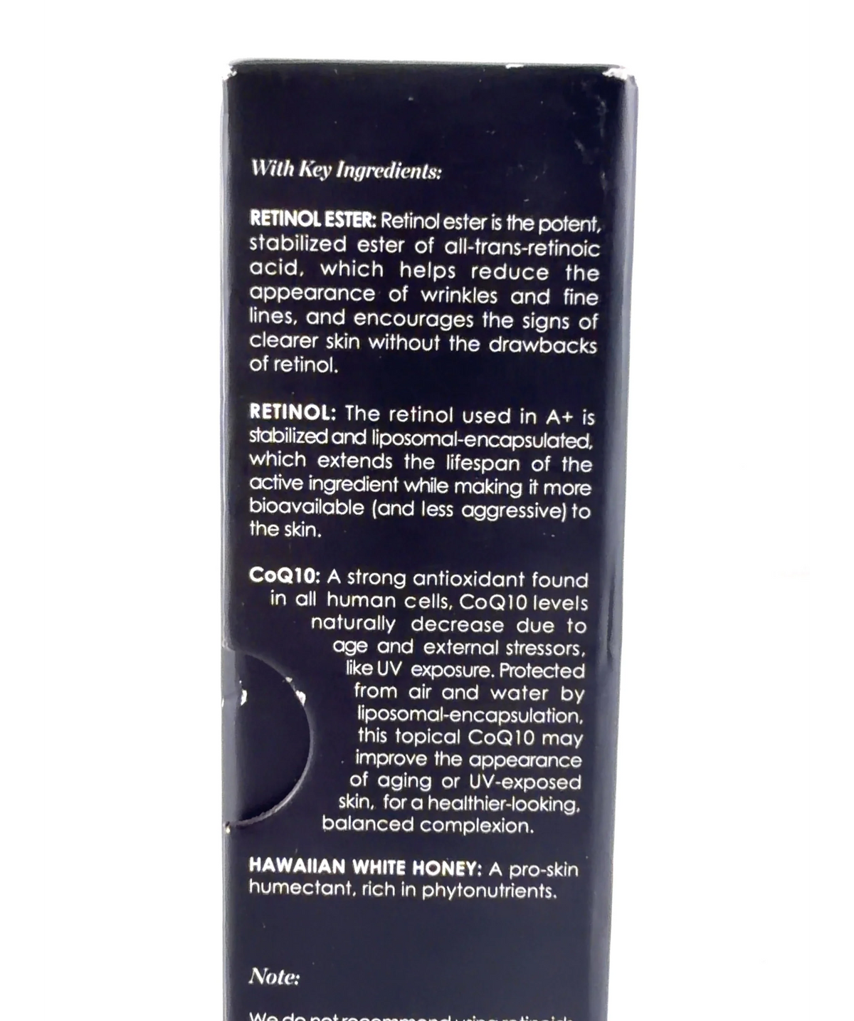Sunday Riley Unday Riley A+ High-dose Retinoid Serum 30ml 30ml — Ingredients