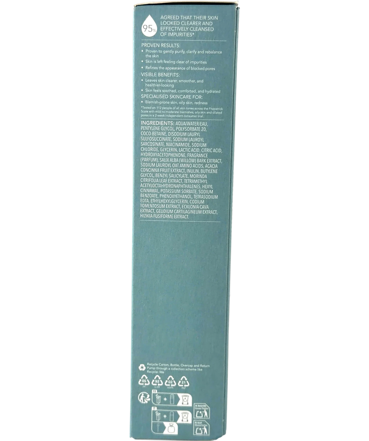 AMELIORATE Clarifying Facial Cleanser, size 200ml — back