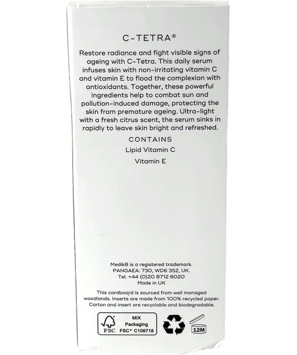 medik8 C-Tetra Lipid Vitamin C Antioxidant Serum, size 30ml — back