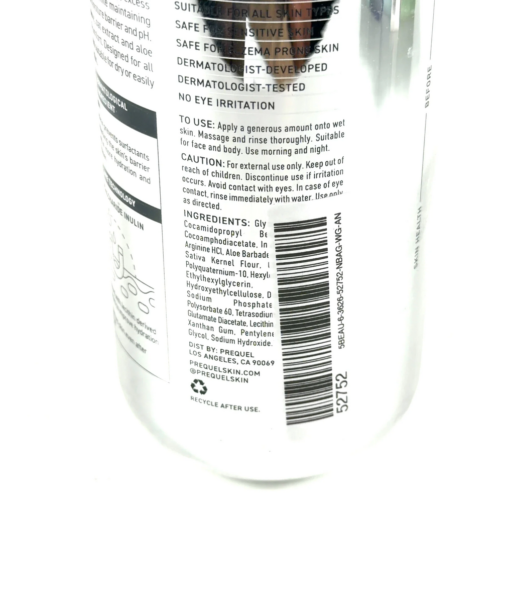 Prequel Gleanser Non-Drying Glycerin Cleanser 400ml — Ingredients