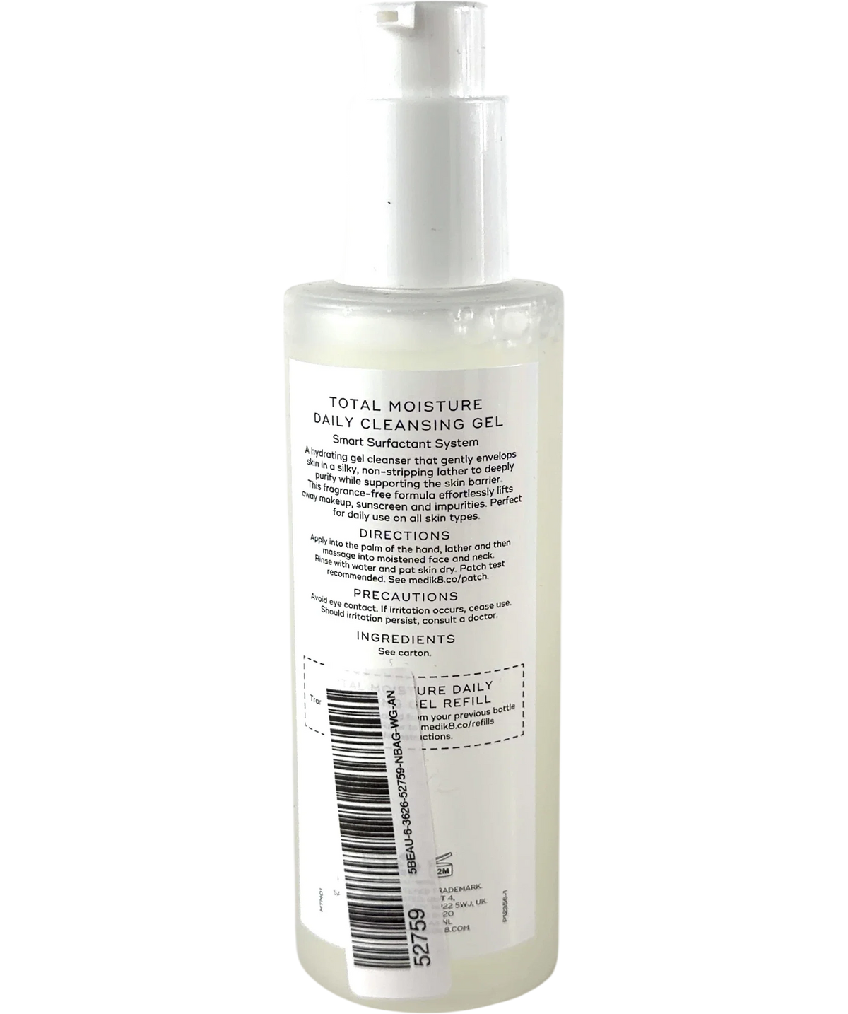 medik8 Medik8 Total Moisture Daily Cleansing Gel 145ml, size 145ml — back