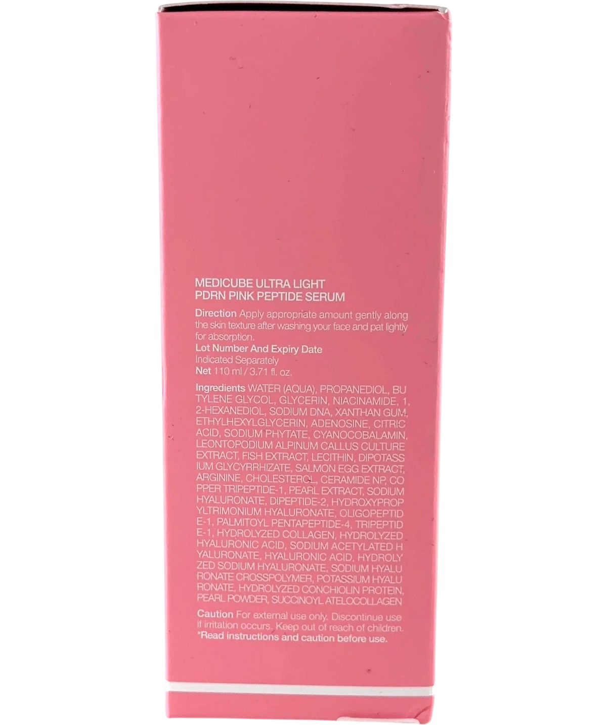 Medicube Ultra Light PDRN Pink Peptide Serum 110ml — Back