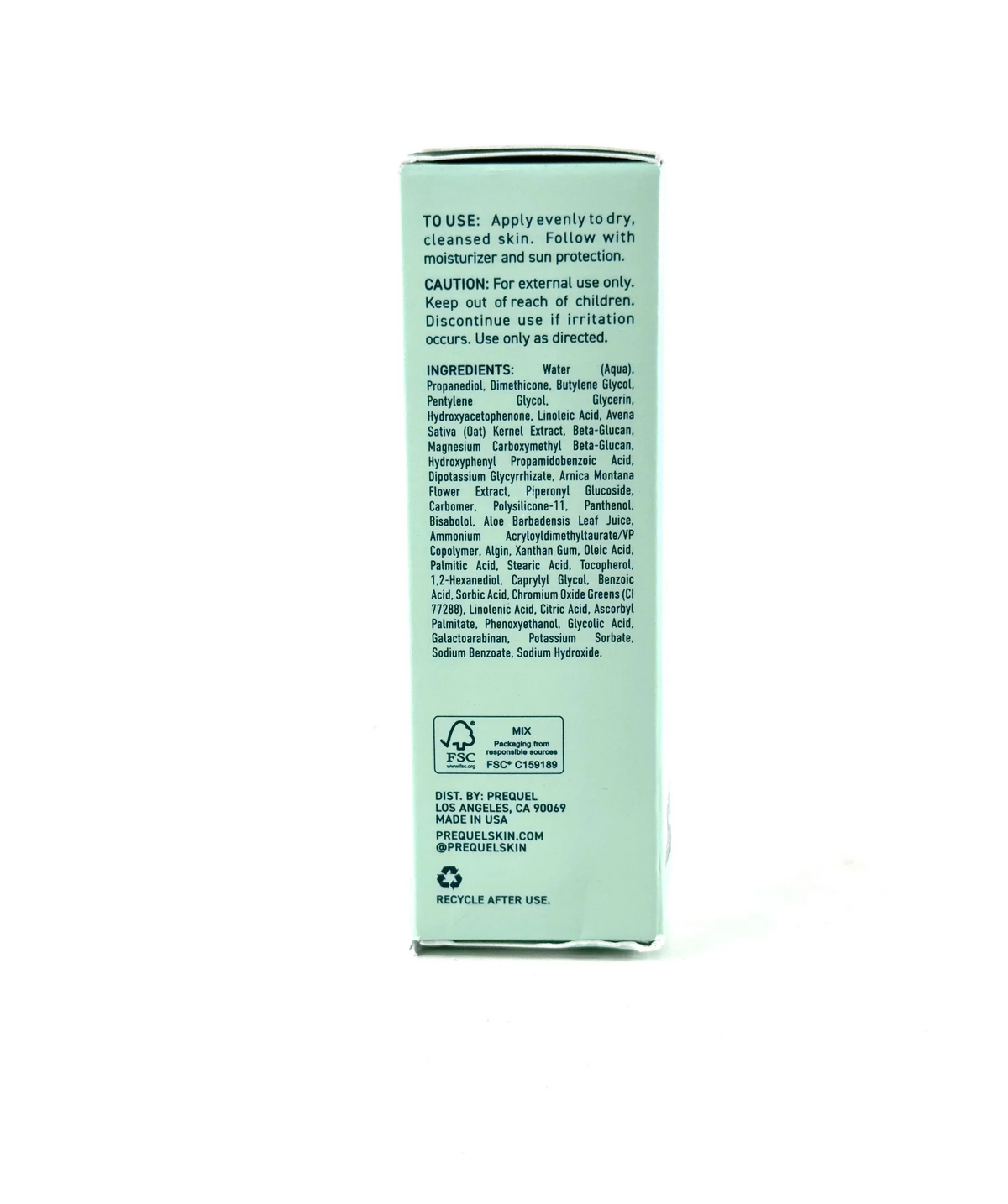 Prequel Redness Reform Soothing Serum 30ml — Ingredients