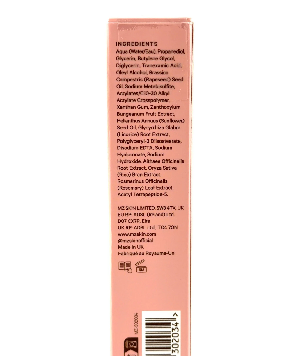 MZ Skin Microtox Tightening Eye Serum 15ml — Ingredients