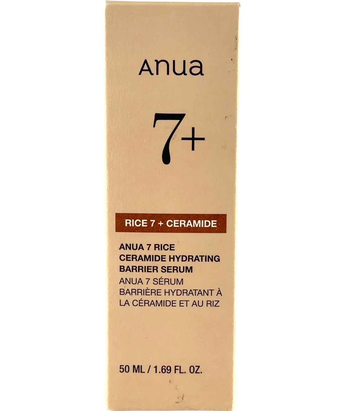 anua 7 Rice Ceramide Hydrating Barrier Serum, size 50ml — front