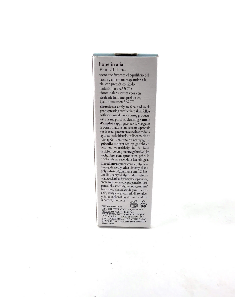 Philosophy Hope In A Jar Biome-Balance Glow Serum 30ml — Ingredients