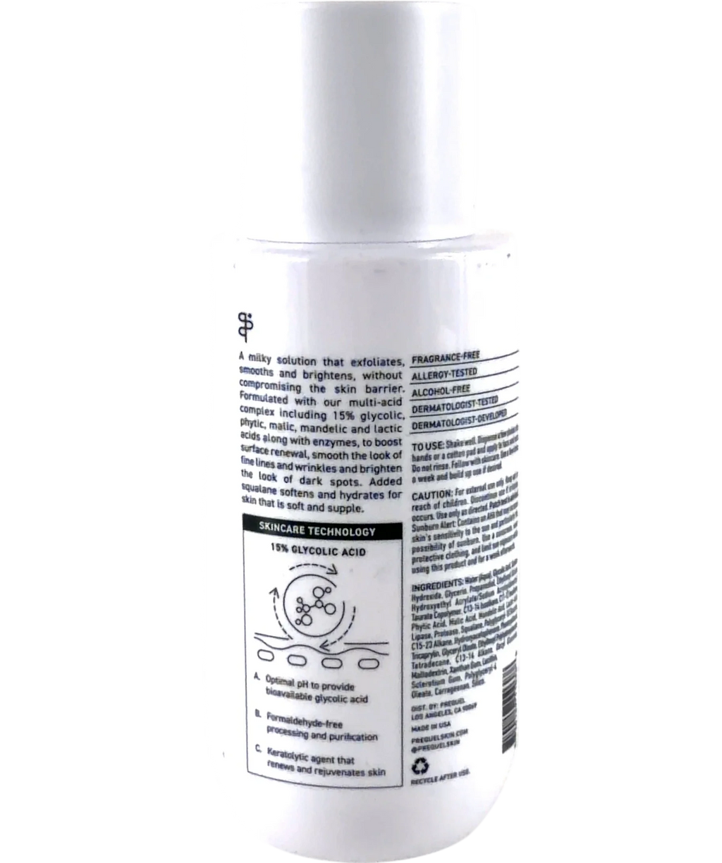 Prequel Prequel Multi-Acid Milk Peel AHA Exfoliating Solution 226ml, size 226ml — back