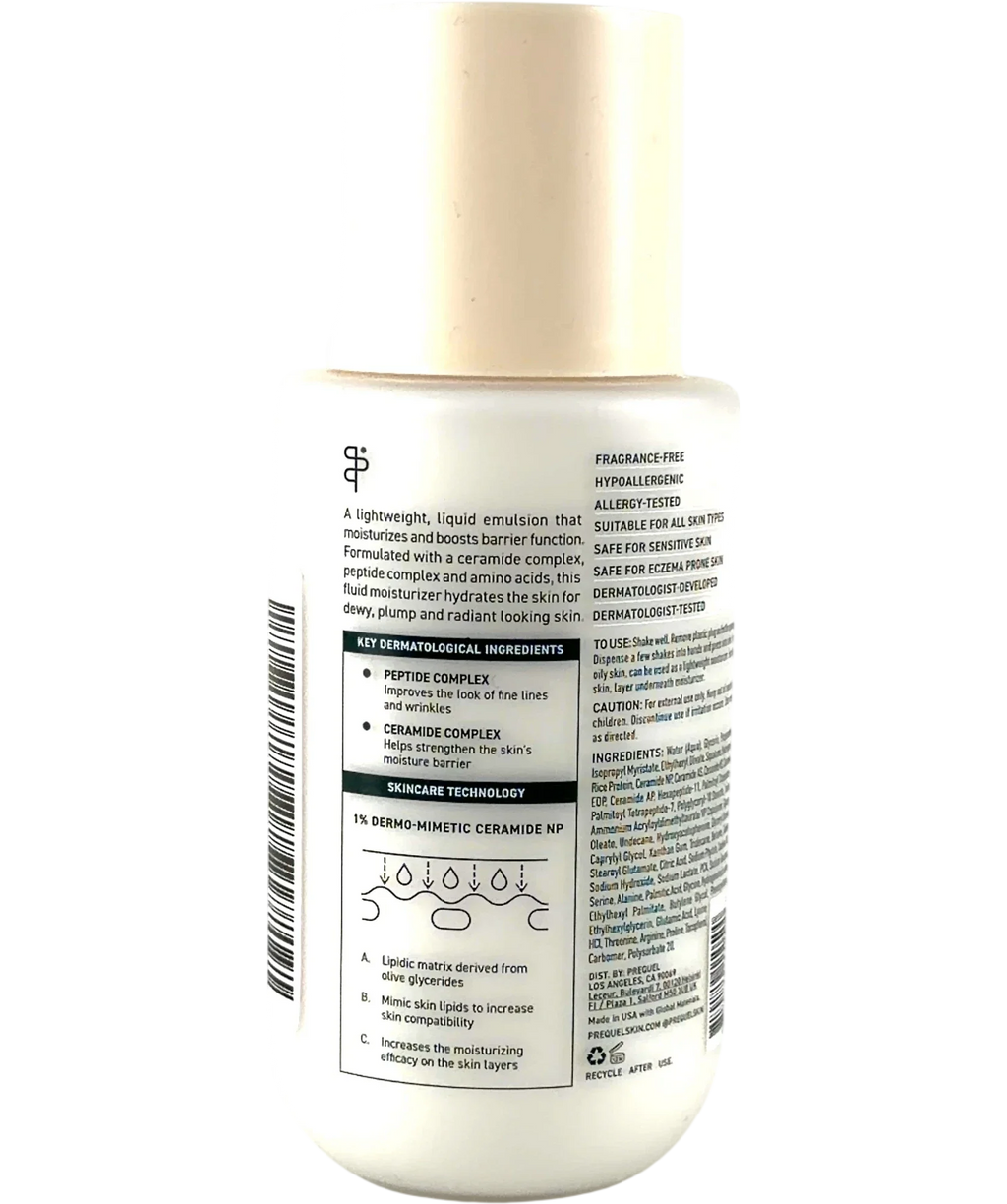 Prequel Half & Half Peptides + Ceramides Fluid Moisturizer, size 168ml — back