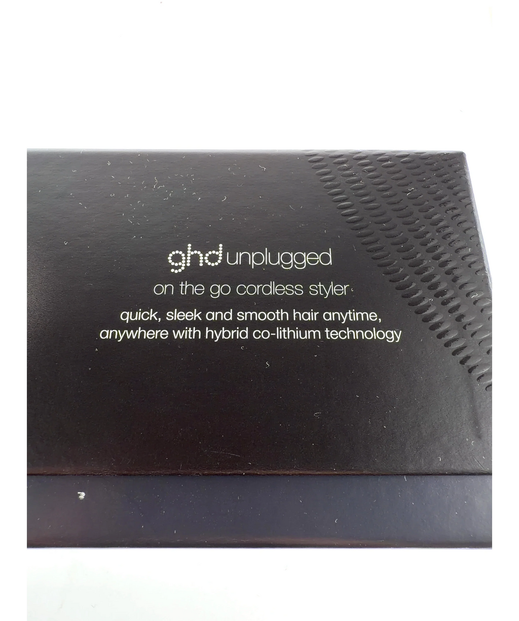 GHD Unplugged Cordless Styler — label