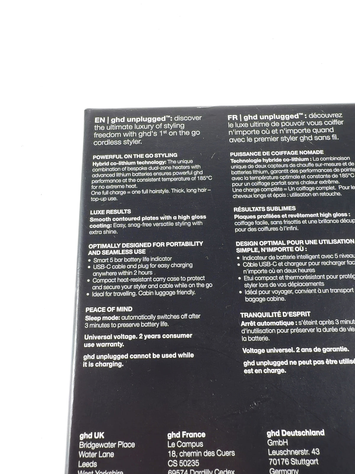 GHD Unplugged Cordless Styler — fabric detail