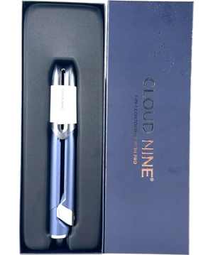 Cloud Nine 2-in-1 Contouring Iron Pro Hair Straightener - Blue and Metallic
