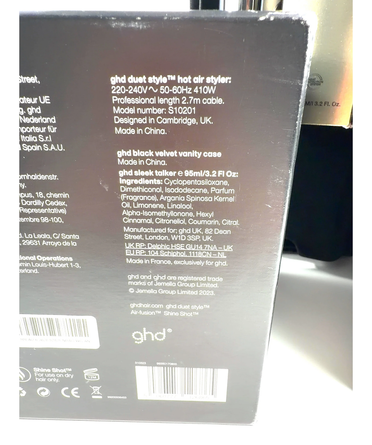 GHD Duet Style Professional 2-in-1 Hot Air Styler Gift Set, size one — care label