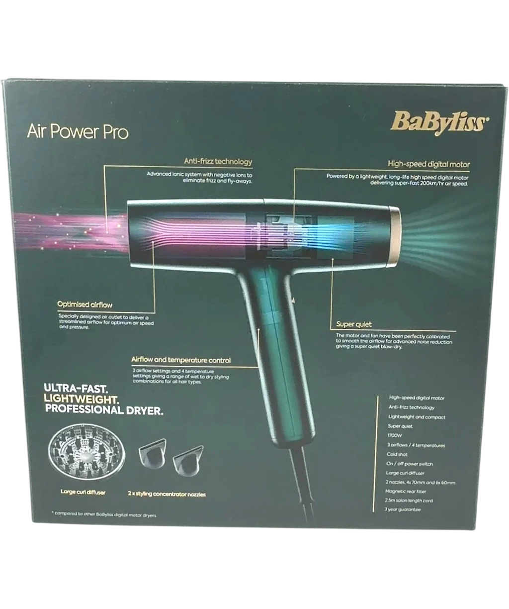 BaByliss Air Power Pro Lightweight Professional Hair Dryer — Back