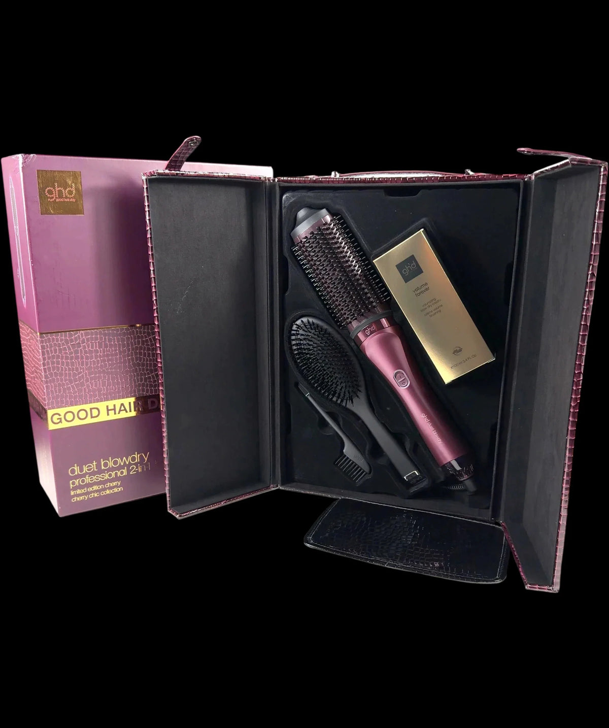 GHD ghd Limited Edition Duet Professional 2-in-1 Blow Dry Brush Cherry Chic Gift Set — label