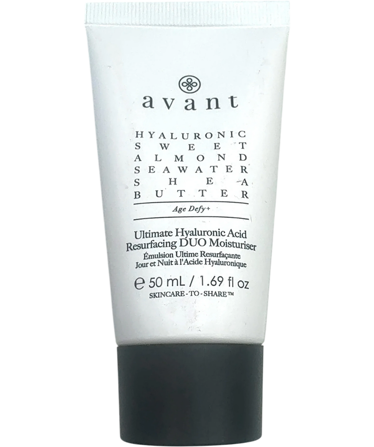 Avant Ultimate Hyaluronic Acid Resurfacing DUO Moisturiser, size 50ml — label