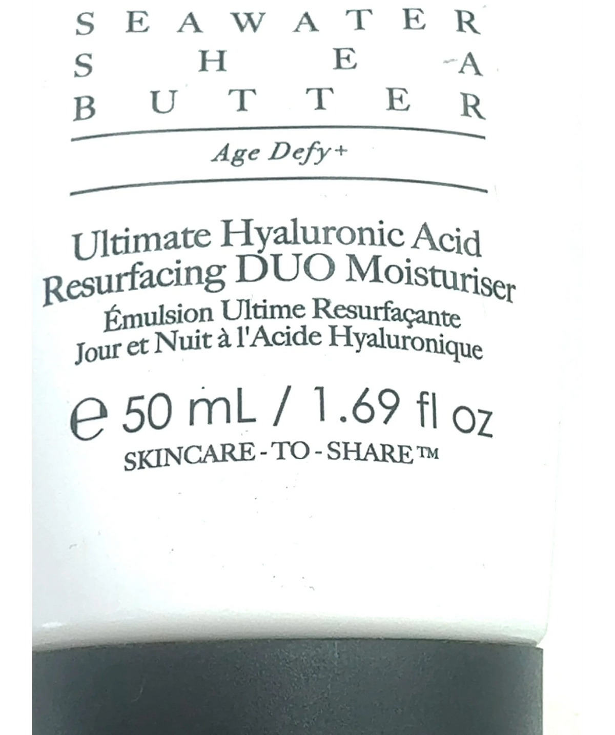 Avant Ultimate Hyaluronic Acid Resurfacing DUO Moisturiser, size 50ml — care label