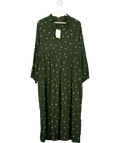 Whistles Green Longline Spot Enora Dress, size UK 16 — front