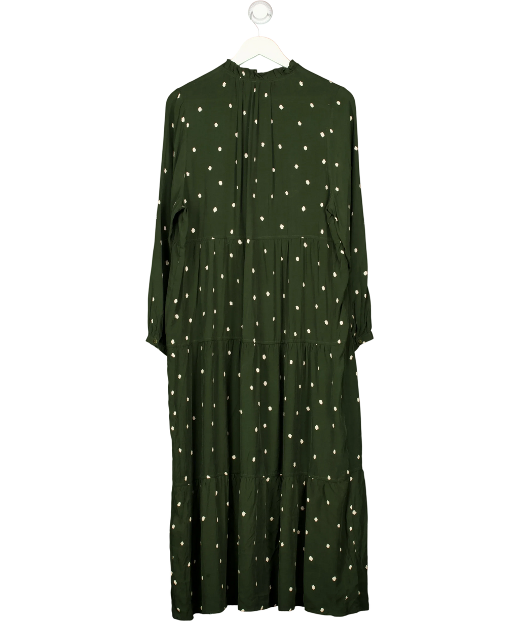 Whistles Green Longline Spot Enora Dress, size UK 16 — back