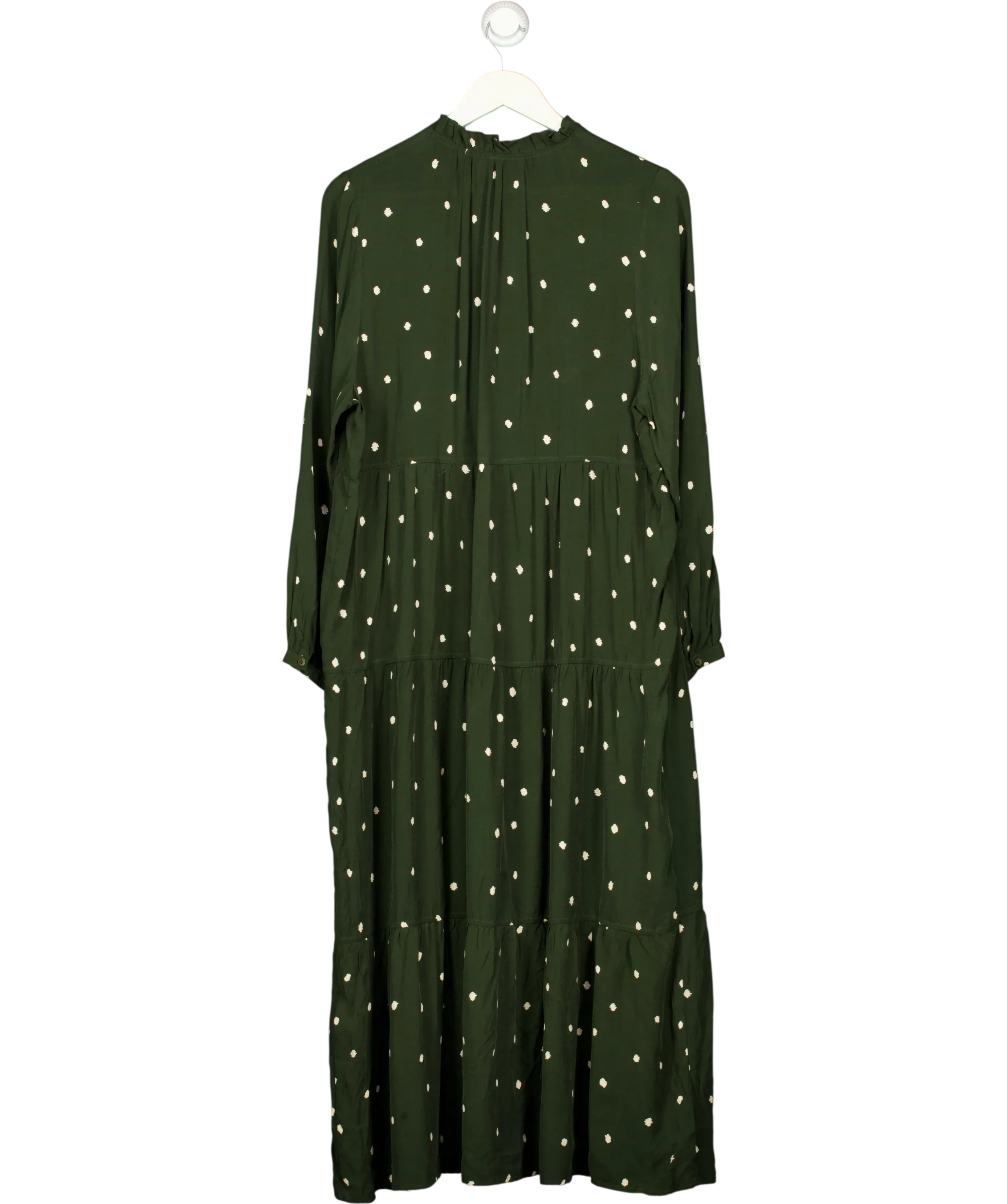 Whistles Green Longline Spot Enora Dress, size UK 16 — back