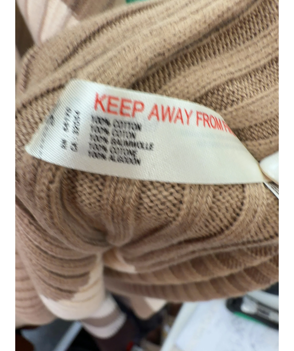 Free People Brown Kami Striped Hooded Sweater Lounge Set Brown/Cream, size UK XS — label