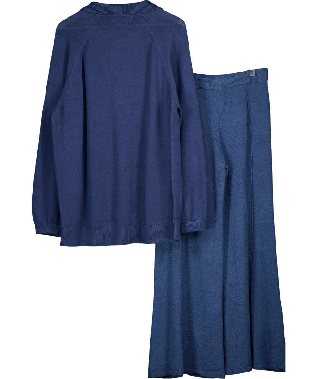 Free People Blue Drea Sweater & Pants Lounge Set Navy Blue, size UK M — back