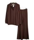 Free People Brown Drea Sweater & Pants Lounge Set ESPRESSO BROWN, size UK S — front