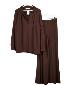Free People Drea Sweater & Pants Lounge Set Espresso Brown UK S
