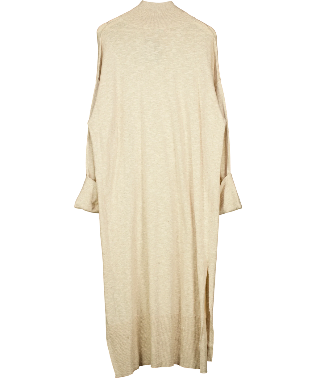 FP Beach beige Mock-Neck Midi Dress, size UK S — back