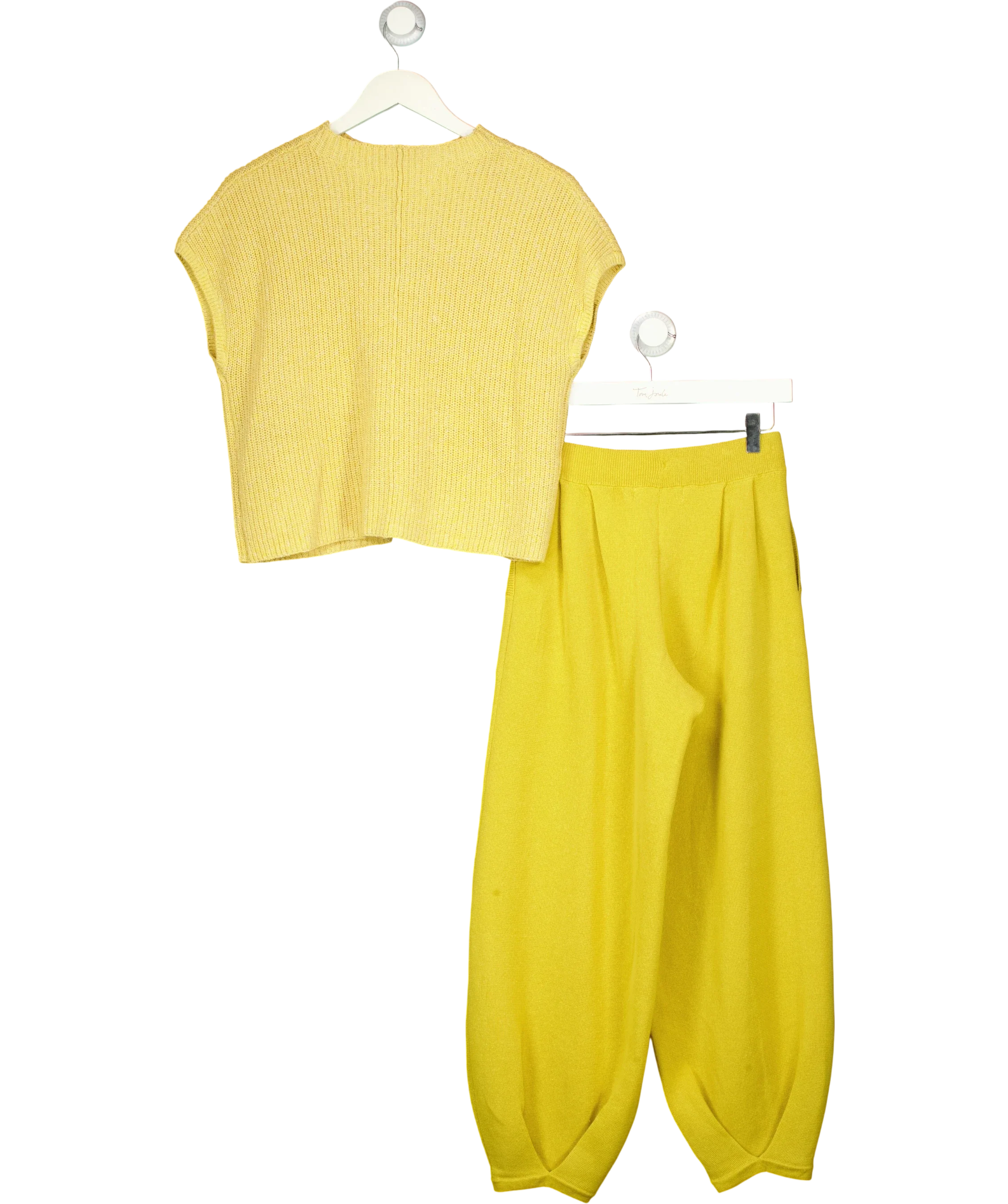 FP Beach Yellow Freya Sweater & Pants Lounge Set, size UK S — back