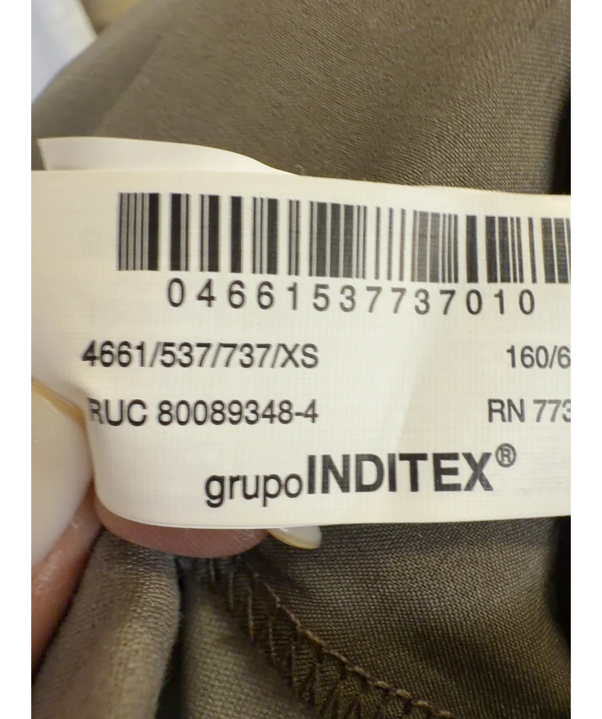 ZARA taupe Colour, size UK XS — label