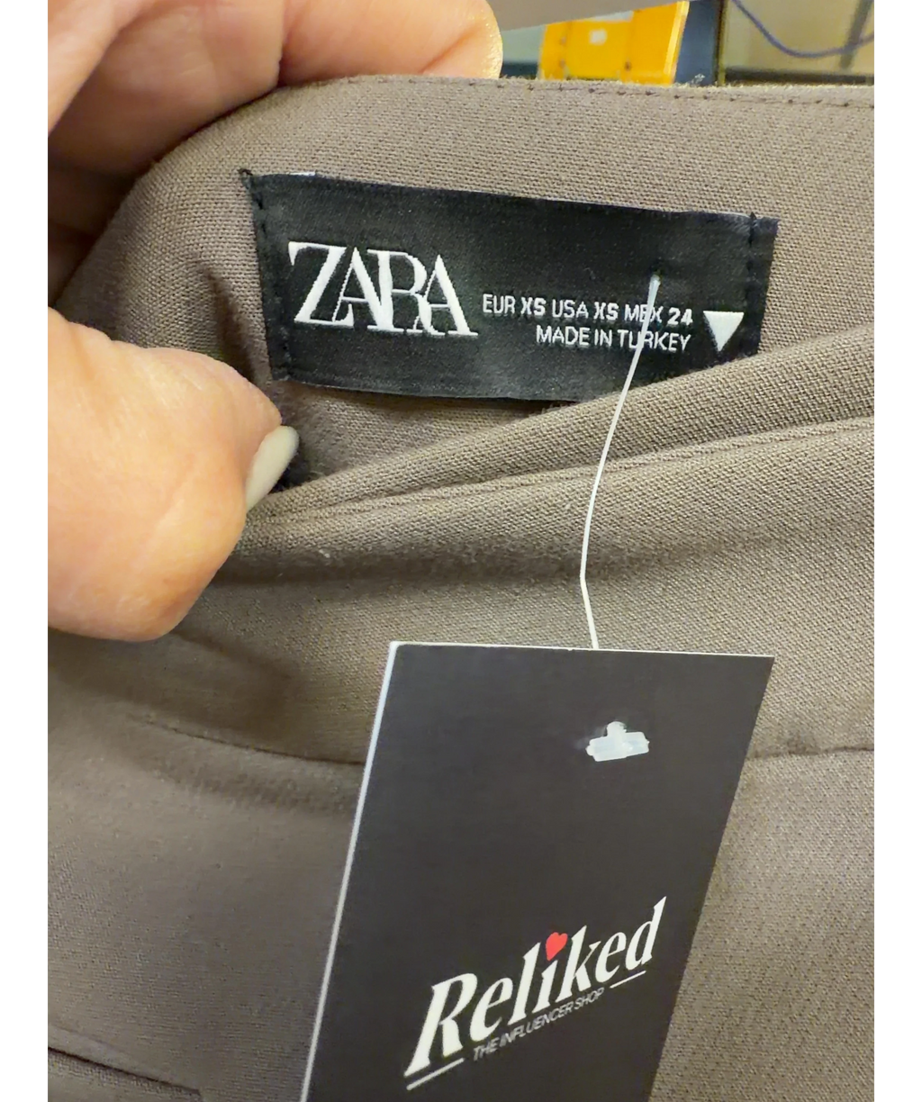 ZARA taupe Colour, size UK XS — care label